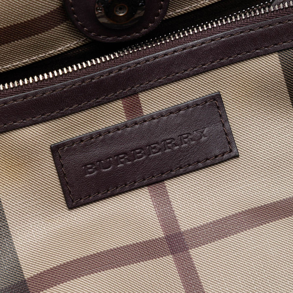 Pre-Loved Burberry Small Smoke Check Coated Canvas Canterbury Tote - Picture 5 of 7